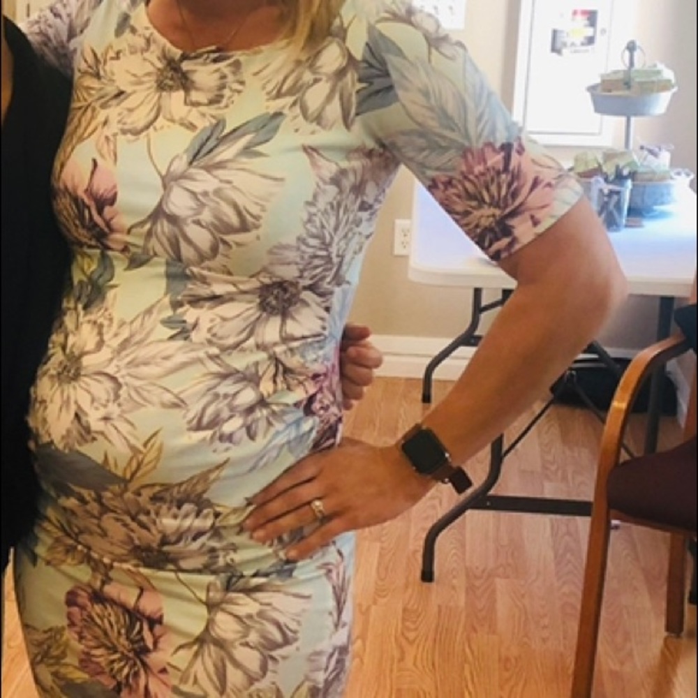 ASOS Maternity Bardot dress floral size 6